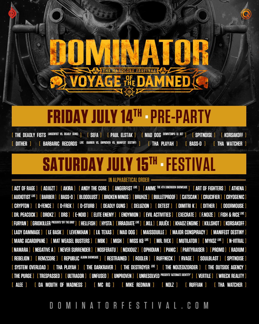 Dominator festival vyráží na plavbu zatracených » Hardstyle.cz